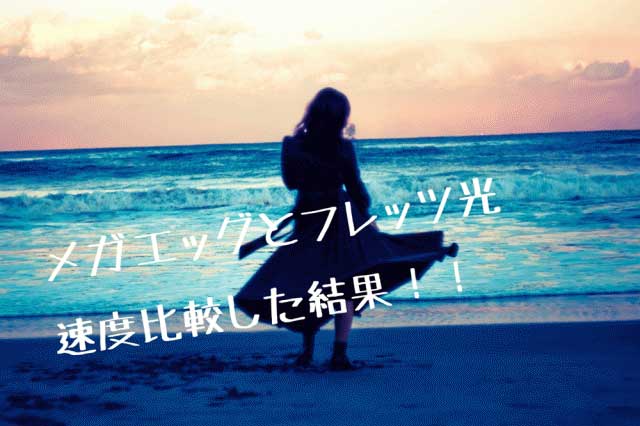 メガエッグとフレッツ光の速度比較 本当に速いのはどっち
